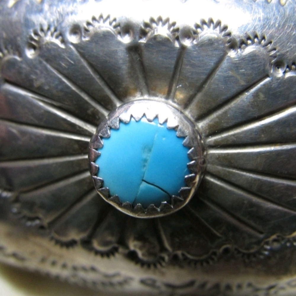 Sterling & Turquoise Concho Belt - Picture 6 of 13